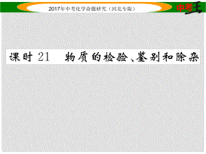 中考命題研究（河北專版）中考化學(xué)總復(fù)習(xí) 模塊五 科學(xué)探究 課時(shí)21 物質(zhì)的檢驗(yàn)、鑒別和除雜課件