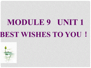 六年級英語下冊 Module 9 Unit 1《Best wishes to you》課件2 （新版）外研版（三起）