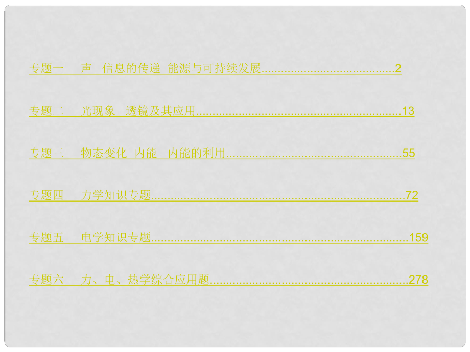 中考物理总复习 第二篇 热点专题分类突破 专题一 声 信息的传递 能源与可持续发展课件_第1页