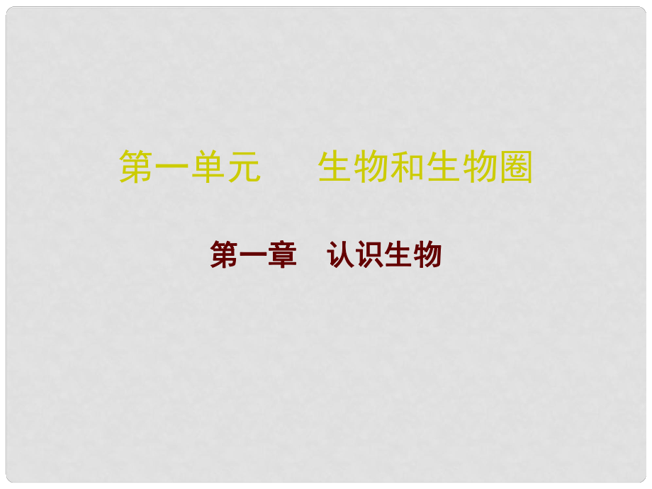 廣東省中考生物總復(fù)習(xí) 第一單元 第一章 認(rèn)識(shí)生物課件_第1頁(yè)