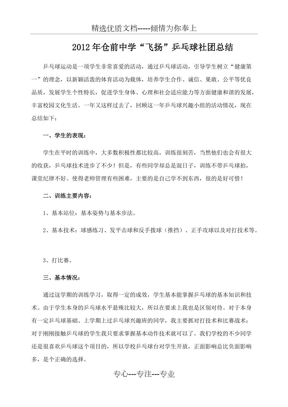 2012乒乓球社团活动总结(共2页)_第1页
