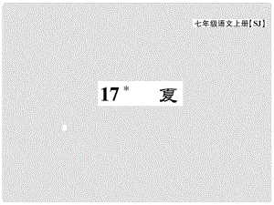 七年級語文上冊 第四單元 多彩四季 17《夏》課件 蘇教版