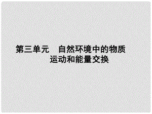 高三地理一輪總復(fù)習(xí) 第三單元 自然環(huán)境中的物質(zhì)運(yùn)動(dòng)和能量交換課件