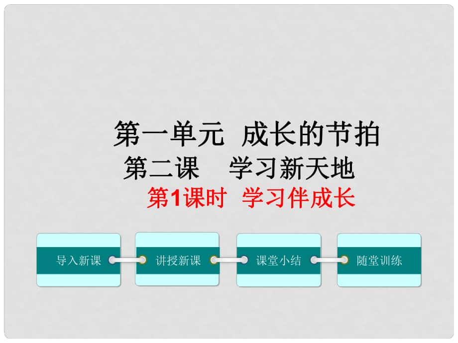 季版七年級政治上冊 第一單元 第二課 學習新天地（第1課時 學習伴成長）課件 新人教版（道德與法治）_第1頁