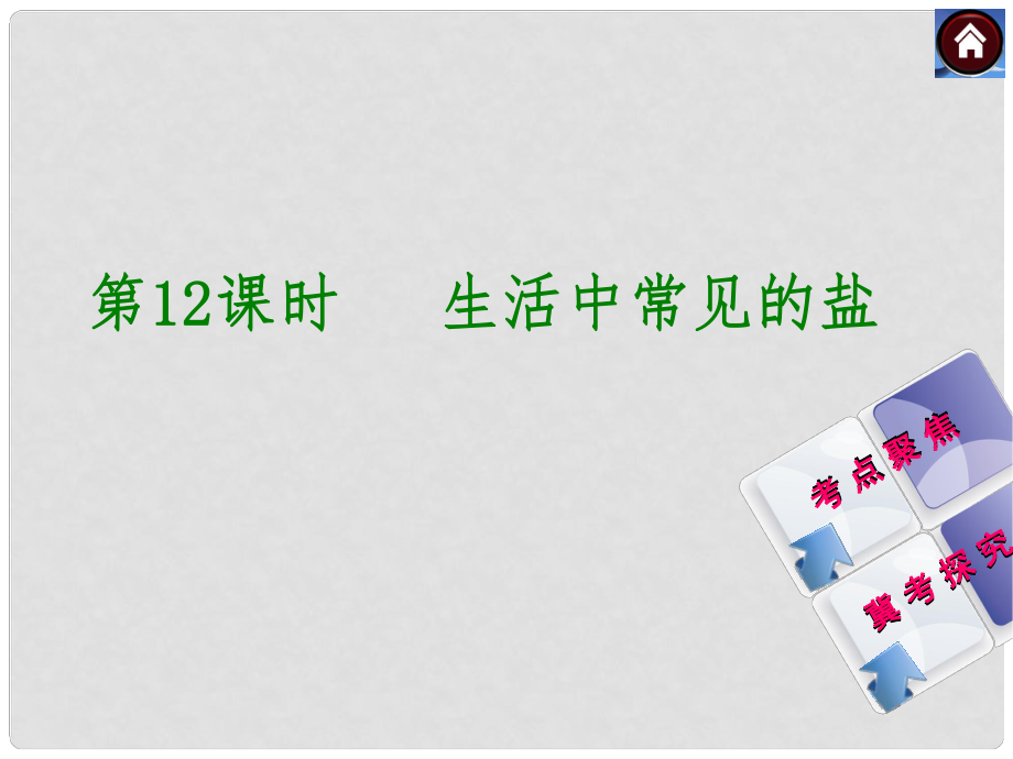 河北省石家莊市第三十一中學(xué)中考化學(xué) 第12課時《生活中常見的鹽》復(fù)習(xí)課件_第1頁