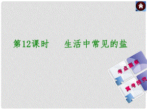 河北省石家莊市第三十一中學中考化學 第12課時《生活中常見的鹽》復習課件