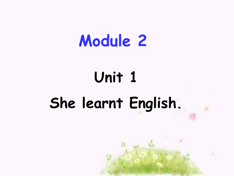 五年級(jí)英語(yǔ)下冊(cè) Module 2 Unit 1《She learnt English》課件1 （新版）外研版（三起）_第1頁(yè)