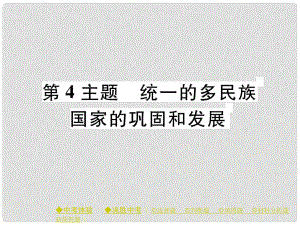 中考歷史總復習 第一部分 主題探究 第4主題 統(tǒng)一的多民族國家的鞏固和發(fā)展課件