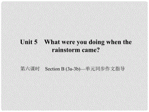 原八年級英語下冊 Unit 5 What were you doing when the rainstorm came（第6課時）Section B(3a3b)同步作文指導課件 （新版）人教新目標版