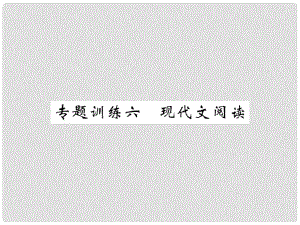 八年級(jí)語文上冊(cè) 專題訓(xùn)練六 現(xiàn)代文閱讀課件 （新版）新人教版