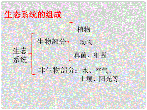 八年級(jí)生物上冊(cè) 第七單元 第三章 第一節(jié) 動(dòng)物在自然界中的作用 生態(tài)系統(tǒng)的組成課件 魯科版五四制