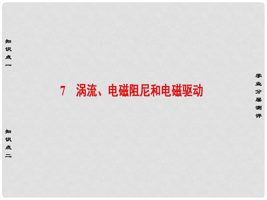 高中物理 第4章 電磁感應(yīng) 7 渦流、電磁阻尼和電磁驅(qū)動課件 新人教版選修32_第1頁