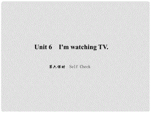 原（浙江专版）七年级英语下册 Unit 6 I'm watching TV（第6课时）Self Check课件 （新版）人教新目标版