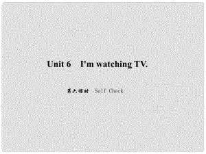 原（浙江專版）七年級英語下冊 Unit 6 I'm watching TV（第6課時）Self Check課件 （新版）人教新目標(biāo)版