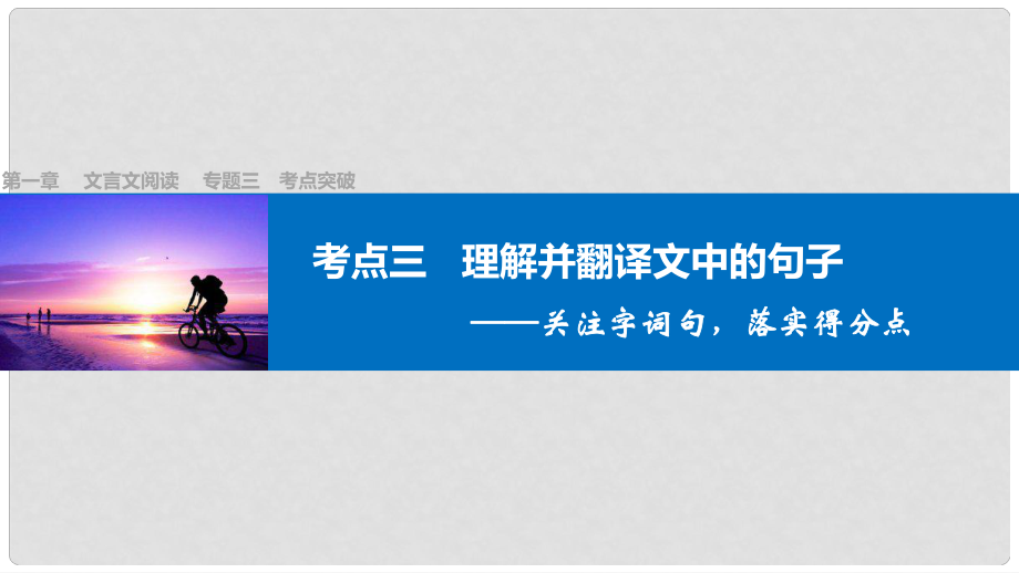 四川省宜賓市南溪縣第五中學(xué)高三語文一輪復(fù)習(xí) 文言文閱讀 第一章 專題三 考點(diǎn)突破三 理解并翻譯文中的句子課件_第1頁