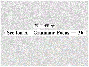 七年級英語下冊 Unit 7 It's raining（第3課時）Section A（Grammar Focus3b）作業(yè)課件 （新版）人教新目標(biāo)版