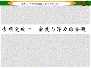 中考物理命題研究 專項突破一 密度與浮力綜合題課件