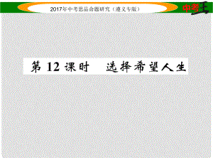 中考政治總復(fù)習(xí) 第一編 教材知識(shí)梳理篇 第四單元 滿懷希望 迎接明天（第12課時(shí) 選擇希望人生）課件