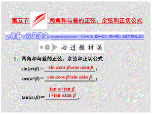 高考數(shù)學一輪總復習 第3章 三角函數(shù)、解三角形 第五節(jié) 兩角和與差的正弦、余弦和正切公式課件 文 新人教A版