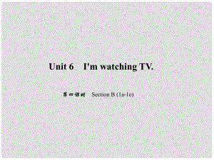 原七年級英語下冊 Unit 6 I'm watching TV（第4課時）Section B(1a1e)習題課件 （新版）人教新目標版