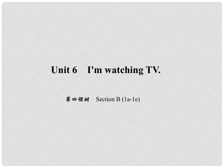 原七年級英語下冊 Unit 6 I'm watching TV（第4課時）Section B(1a1e)習題課件 （新版）人教新目標版_第1頁