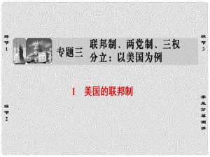 高中政治 專題3 聯(lián)邦制、兩黨制、三權(quán)分立：以美國(guó)為例 1 美國(guó)的聯(lián)邦制課件 新人教版選修3