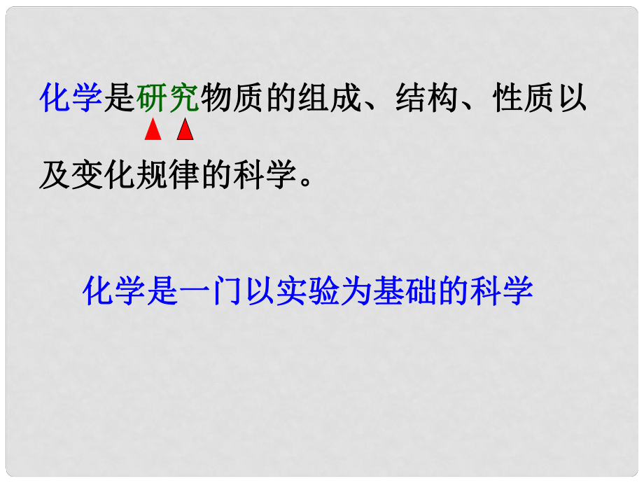 九年級化學上冊 第1單元 走進化學世界 課題2 化學是一門以實驗為基礎(chǔ)的科學課件1 （新版）新人教版_第1頁