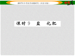 中考命題研究（河北專版）中考化學(xué)總復(fù)習(xí) 模塊一 身邊的化學(xué)物質(zhì) 課時9 鹽 化肥課件