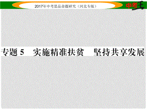 中考政治總復(fù)習(xí) 熱點專題攻略 專題5 實施精準(zhǔn)扶貧 堅持共享發(fā)展課件