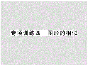 九年級數(shù)學(xué)下冊 專項訓(xùn)練四 圖形的相似課件 （新版）北師大版