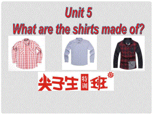 尖子生九年級英語全冊 Unit 5 What are the shirts made of課件 （新版）人教新目標(biāo)版