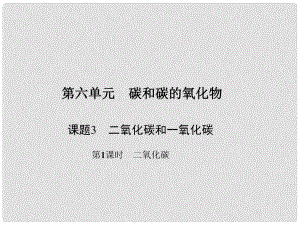 原九年級化學上冊 6 碳和碳的氧化物 課題3 第1課時 二氧化碳課件 （新版）新人教版