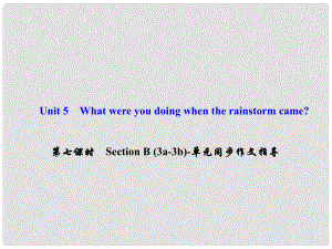 八年級英語下冊 Unit 5 What were you doing when the rainstorm came（第7課時）Section B(3a3b)同步作文指導課件 （新版）人教新目標版