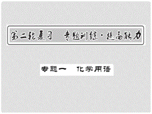 中考化學第二輪復習 專題訓練 提高能力 專題一 化學用語教學課件 新人教版