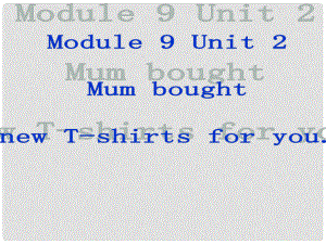 五年級英語下冊 Module 9 Unit 2《Mum bought new Tshirts for you》課件1 （新版）外研版（三起）