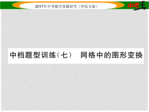 中考數(shù)學(xué)總復(fù)習(xí) 第二編 中檔題型突破專項(xiàng)訓(xùn)練篇 中檔題型訓(xùn)練（七）網(wǎng)格中的圖形變換課件