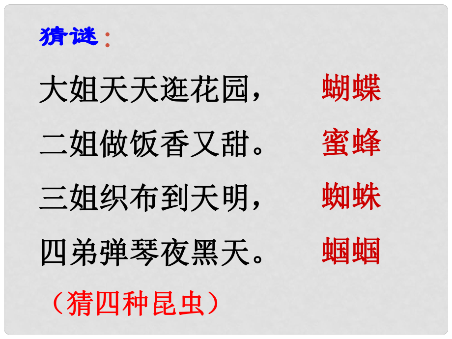 四川省華鎣市明月鎮(zhèn)小學(xué)七年級(jí)語(yǔ)文上冊(cè) 23《綠色蟈蟈》課件2 （新版）新人教版_第1頁(yè)