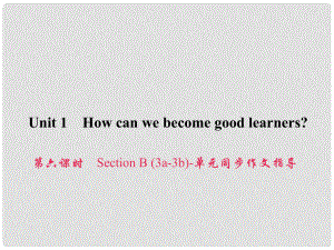 原九年級英語全冊 Unit 1 How can we become good learners（第6課時）Section B（3a3b）同步作文指導課件 （新版）人教新目標版