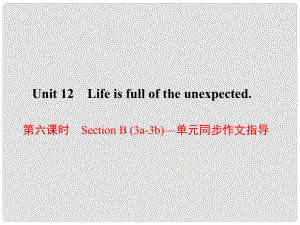 原九年級英語全冊 Unit 12 Life is full of the unexpected（第6課時）Section B（3a3b）同步作文指導課件 （新版）人教新目標版