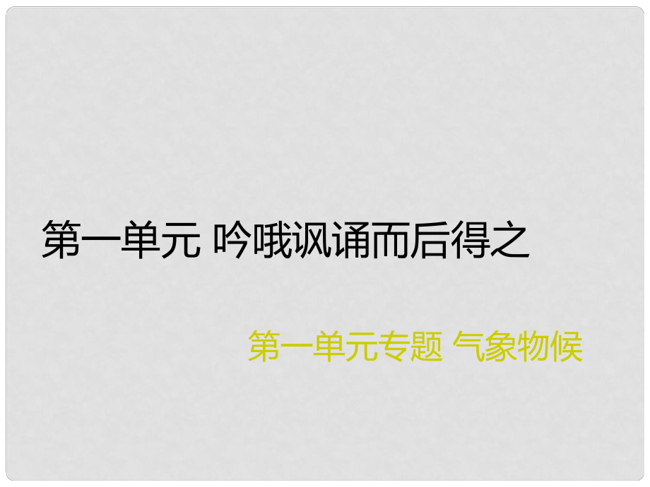 九年級(jí)語文上冊 第一單元 專題《氣象物候》課件 蘇教版_第1頁