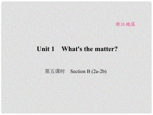 原（浙江專用）八年級英語下冊 Unit 1 What's the matter（第5課時(shí)）Section B(2a2b)課件 （新版）人教新目標(biāo)版