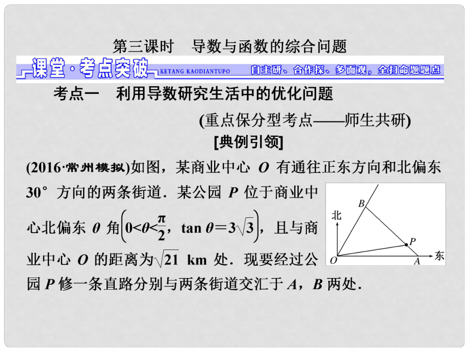 高三數(shù)學(xué)一輪總復(fù)習(xí) 第三章 導(dǎo)數(shù)及其應(yīng)用 第二節(jié) 導(dǎo)數(shù)的應(yīng)用 第三課時 導(dǎo)數(shù)與函數(shù)的綜合問題課件 文_第1頁