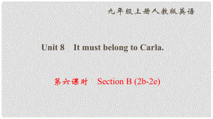 九年級英語全冊 Unit 8 It must belong to Carla（第6課時）Section B（2b2e）課件 （新版）人教新目標(biāo)版