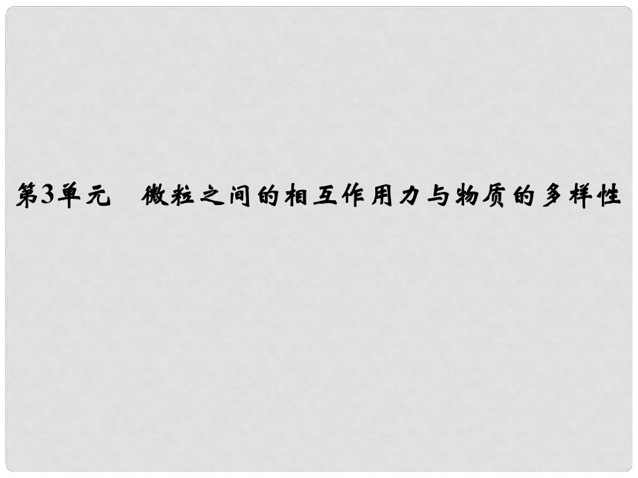 浙江省高考化学总复习 专题5 微观结构与物质的多样性 第3单元 微粒之间的相互作用力与物质的多样性课件（选考部分B版）新人教版_第1页