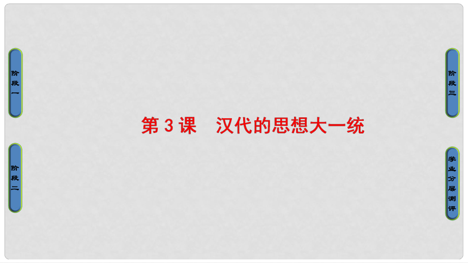 高中歷史 第1單元 中國古代思想寶庫 第3課 漢代的思想大一統(tǒng)課件 岳麓版必修3_第1頁