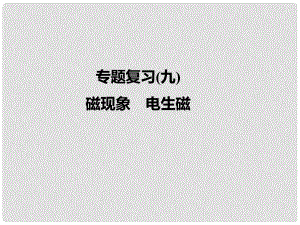 九年級(jí)物理全冊(cè) 專題復(fù)習(xí)九 磁現(xiàn)象 電生磁課件 （新版）新人教版