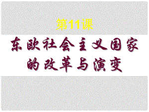 水滴系列九年級歷史下冊 第11課《東歐社會主義國家的改革與演變》課件4 新人教版