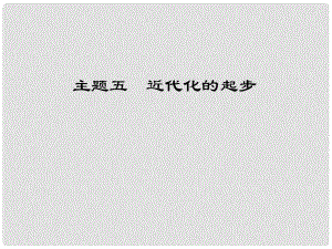 江西省中考?xì)v史 主題五 近代化的起步復(fù)習(xí)課件