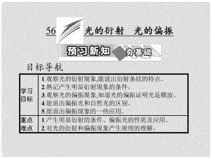 高中物理 第十三章 光 5 光的衍射 6 光的偏振課件 新人教版選修34