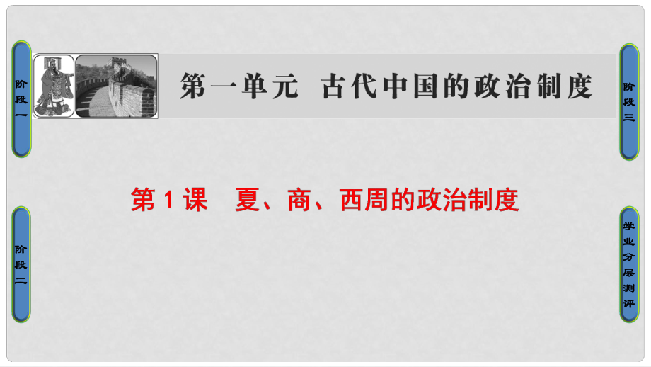 高中歷史 第1單元 古代中國(guó)的政治制度 第1課 夏、商、西周的政治制度課件 新人教版必修1_第1頁(yè)